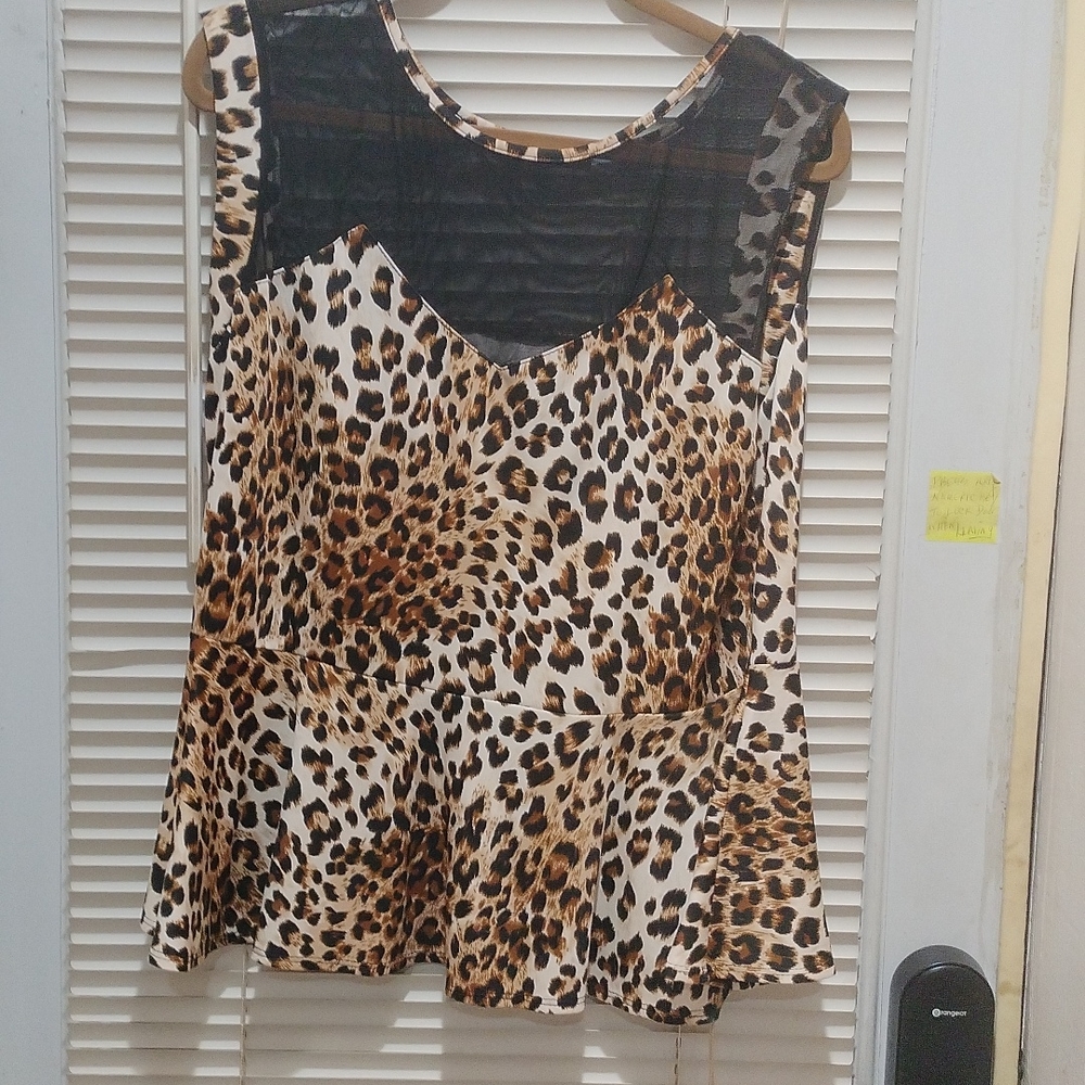 Printed Sheer Top